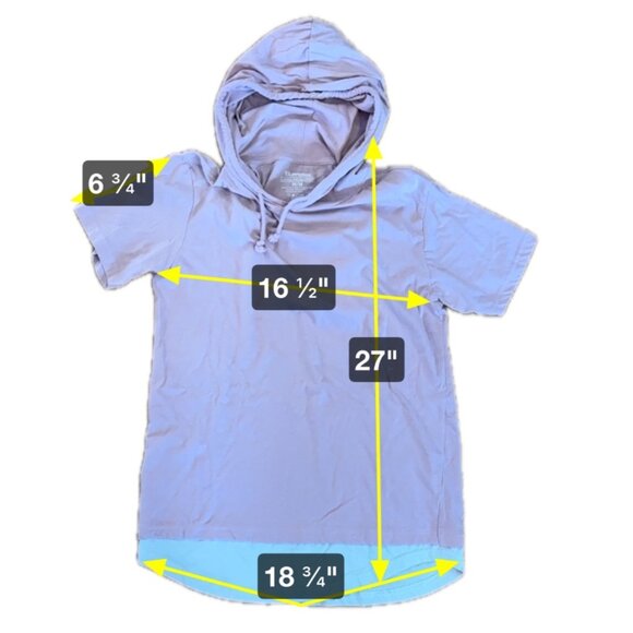 Bluenotes Longline M/M Hooded T-Shirt Pink White Short Sleeve - Picture 4 of 4